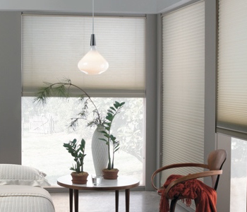 honeycomb shades in New Brunswick home